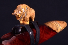 Katalox Burl Native American Flute, Minor, Mid F#-4, #H38F